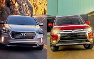 Какой автомобиль лучше: Hyundai Santa Fe или Mitsubishi Outlander