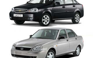 Какой автомобиль лучше: Lada Priora или Chevrolet Lacetti