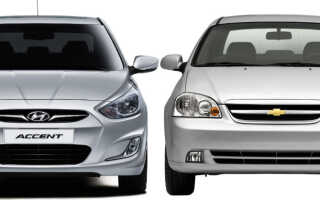 Какой автомобиль лучше: Hyundai Accent или Chevrolet Lacetti