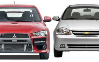 Какой автомобиль лучше: Chevrolet Lacetti или Mitsubishi Lancer
