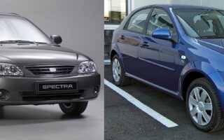 Какой автомобиль лучше: Kia Spectra или Chevrolet Lacetti