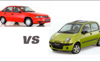 Какой автомобиль лучше: Daewoo Nexia или Daewoo Matiz