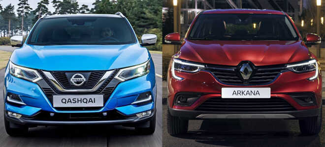 Что лучше выбрать: Nissan Qashqai или Renault Arkana — сравнение кроссоверов