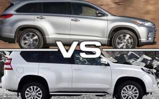 Какой автомобиль лучше: Toyota Land Cruiser Prado или Toyota Highlander