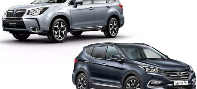 Какой автомобиль лучше: Subaru Forester или Hyundai Santa Fe