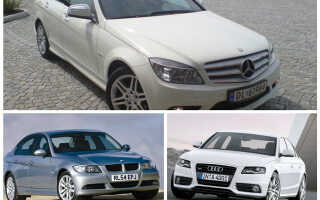 Сравнение Mercedes C180 с BMW 320I EDE и Audi A4 TFSI