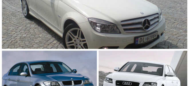 Сравнение Mercedes C180 с BMW 320I EDE и Audi A4 TFSI