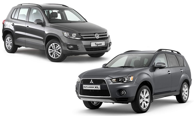 Mitsubishi Outlander и Volkswagen Tiguan