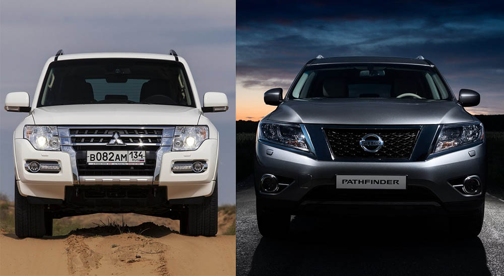 Mitsubishi Pajero и Nissan Pathfinder