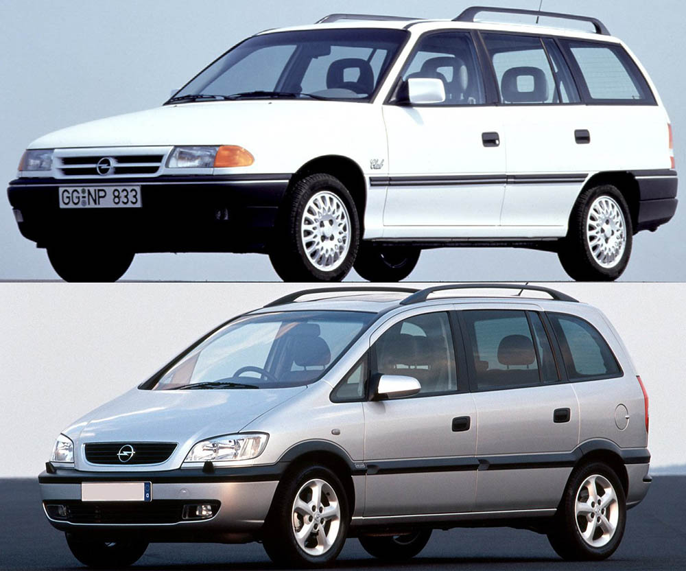 Opel Astra и Opel Zafira 