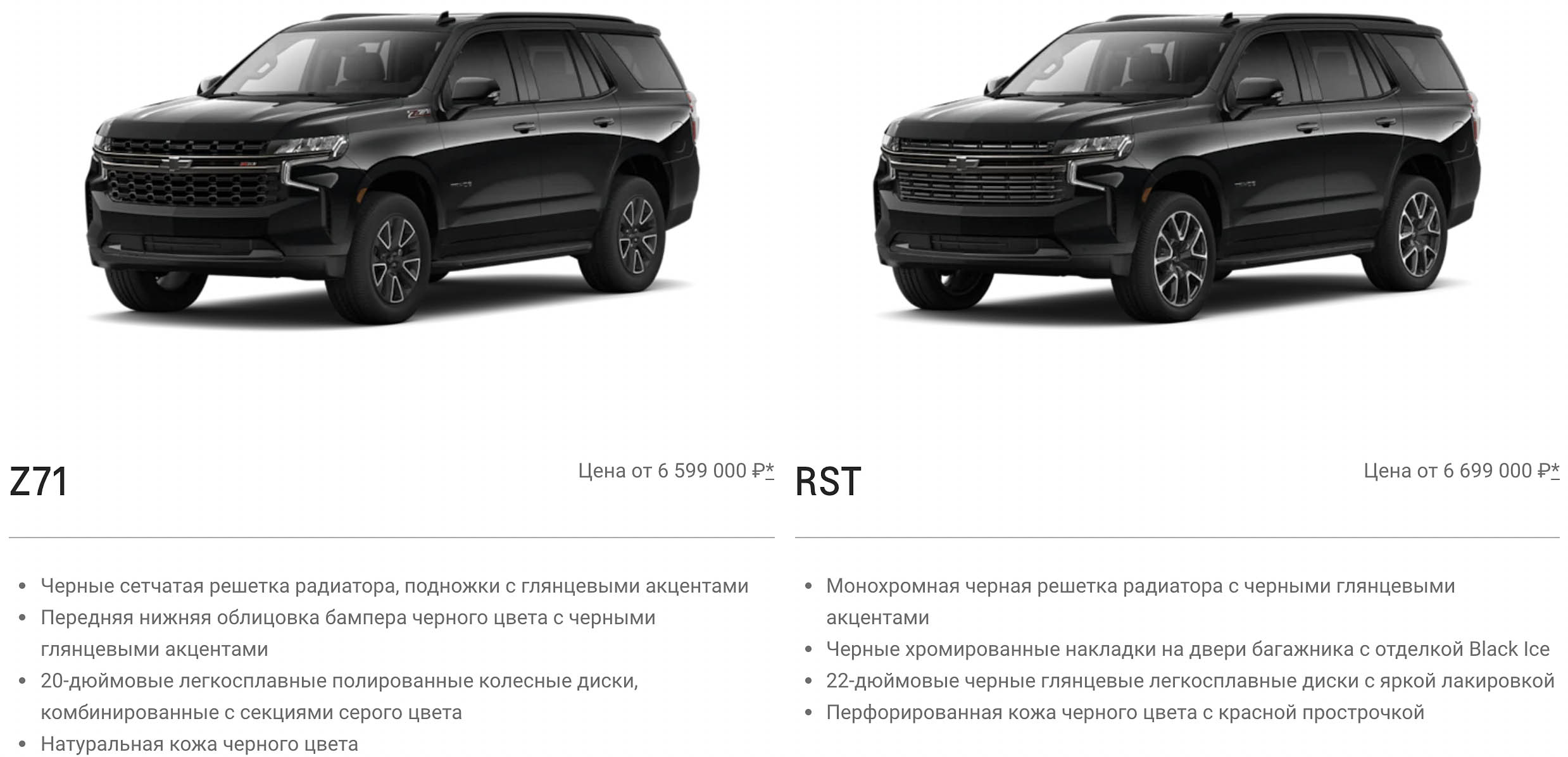 Прайс Chevrolet Tahoe