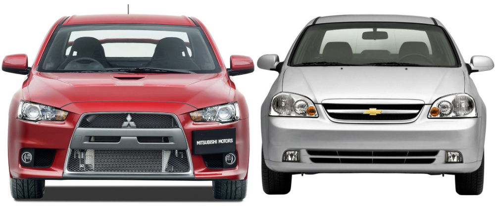 Chevrolet Lacetti и Mitsubishi Lancer