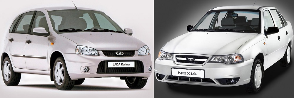 Daewoo Nexia и Lada Kalina