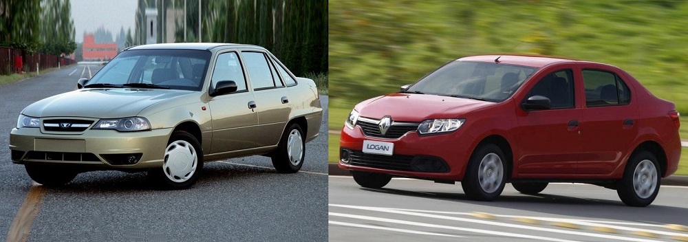 Daewoo Nexia и Renault Logan