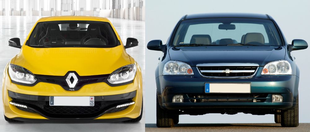 Renault Megane и Chevrolet Lacetti