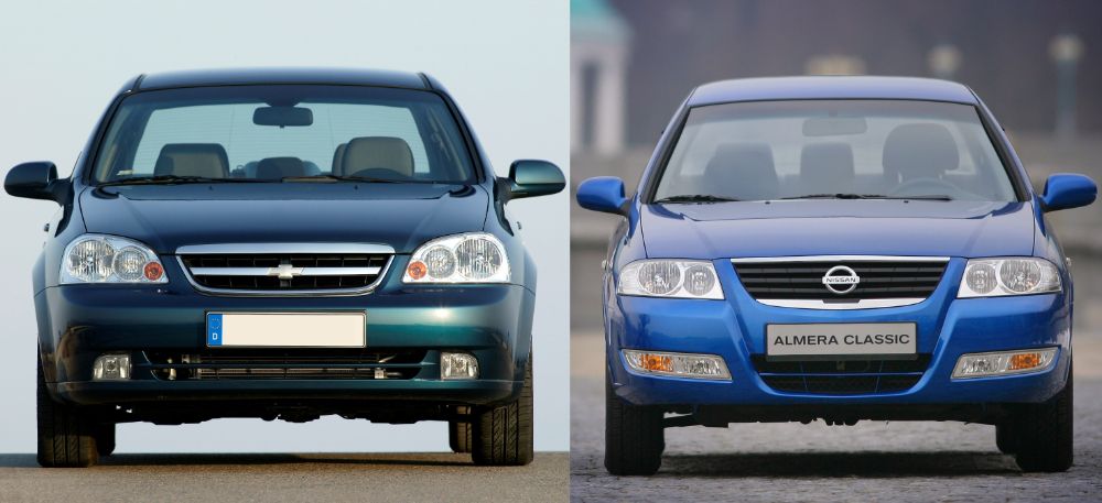 Nissan Almera Classic и Chevrolet Lacetti
