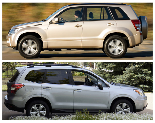 Suzuki Grand Vitara и Subaru Forester Suzuki Grand Vitara и Subaru Forester - популярные японские кроссоверы