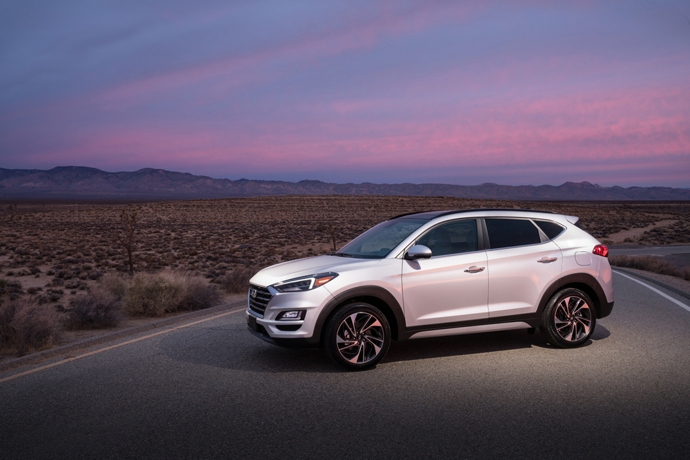 Hyundai Tucson в белом цвете Hyundai Tucson