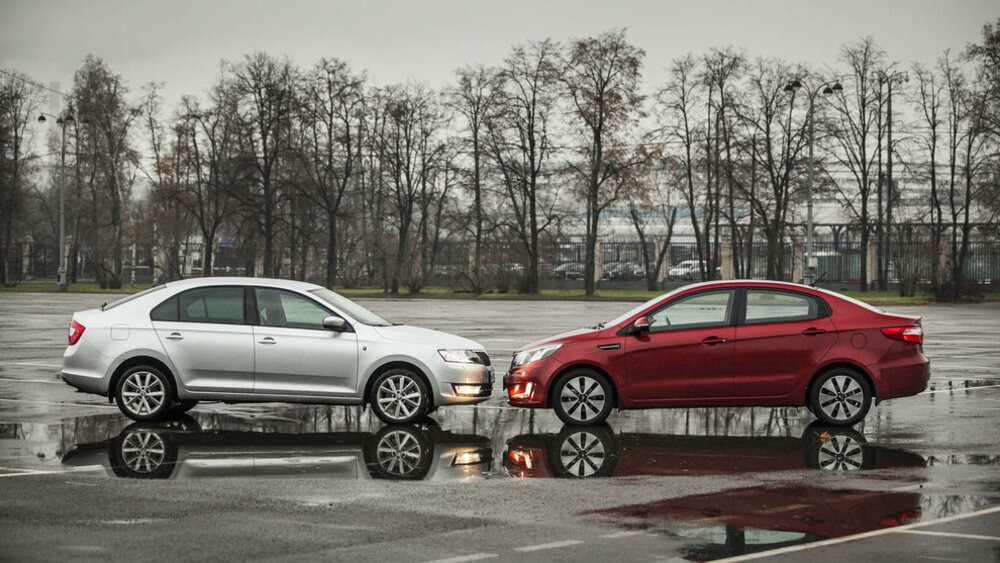 Kia Rio и Skoda Octavia
