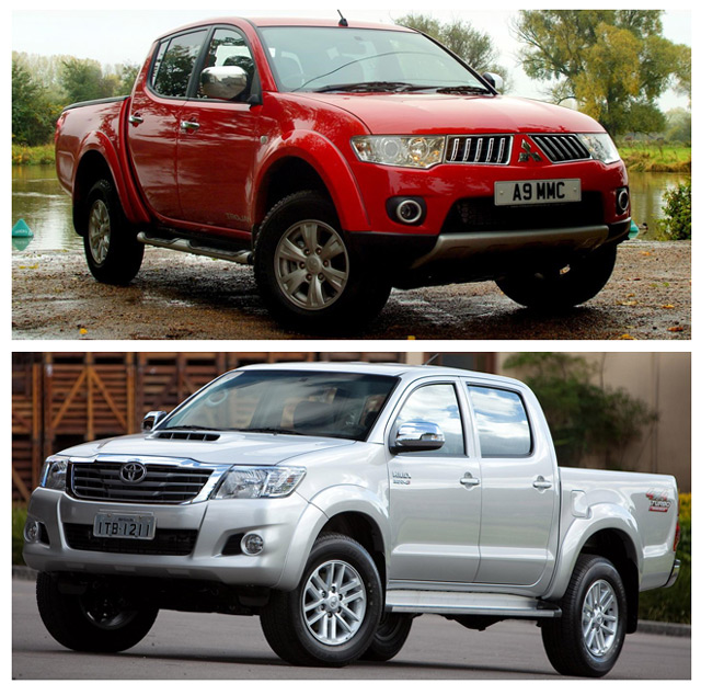 Mitsubishi L200 и Toyota Hilux Автомобили из ряда лучших пикапов - Toyota Hilux и Mitsubishi L200