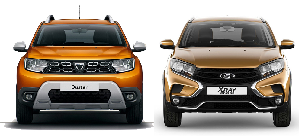 LADA XRAY и Renault Duster