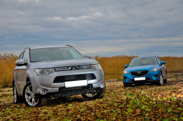 Mitsubishi Outlander и Mazda CX-5 Известные японские кроссоверы - Mazda CX-5 и Mitsubishi Outlander