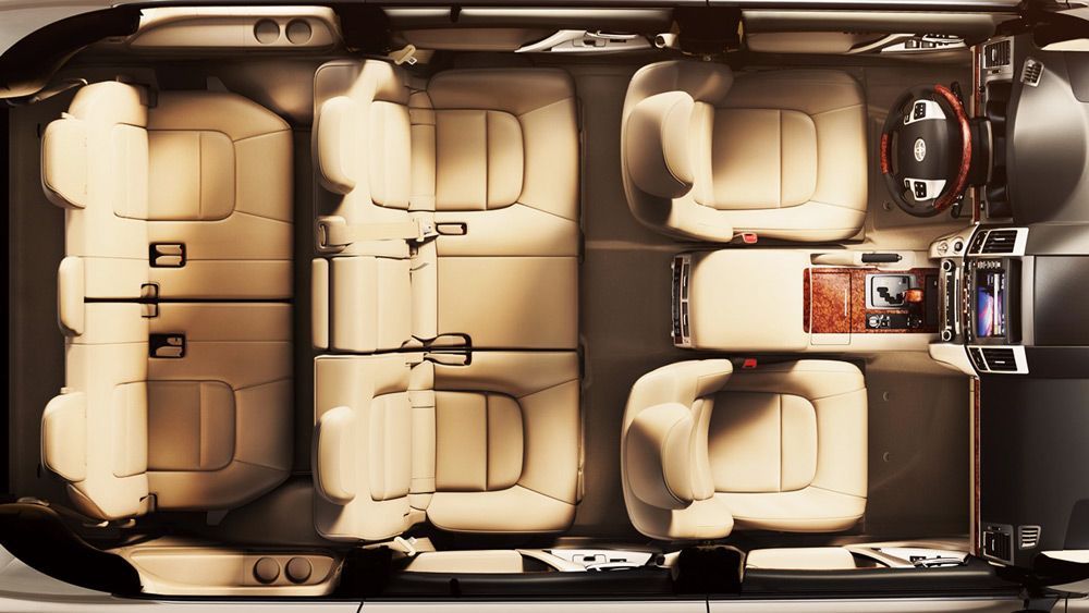 Расположение кресел в Land Cruiser 200 Расположение кресел в Land Cruiser 200