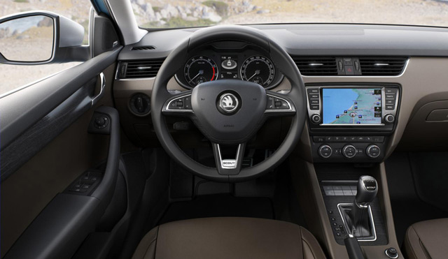 В салоне автомобиля Skoda Octavia