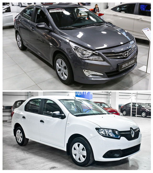 Hyundai Solaris и Renault Logan