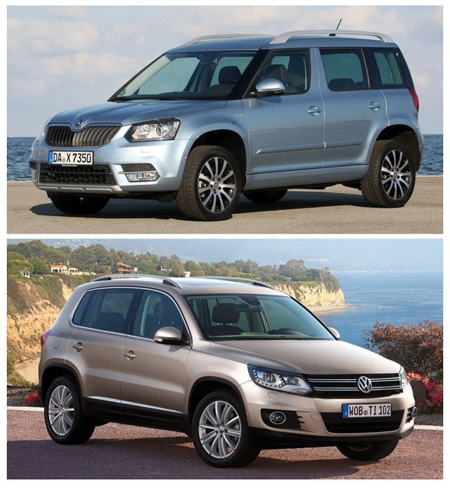 Skoda Yeti и Volkswagen Tiguan